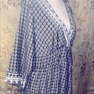 Me 2 Magic Black and White Hippie boho maxi dress with 3/4 Sleeves